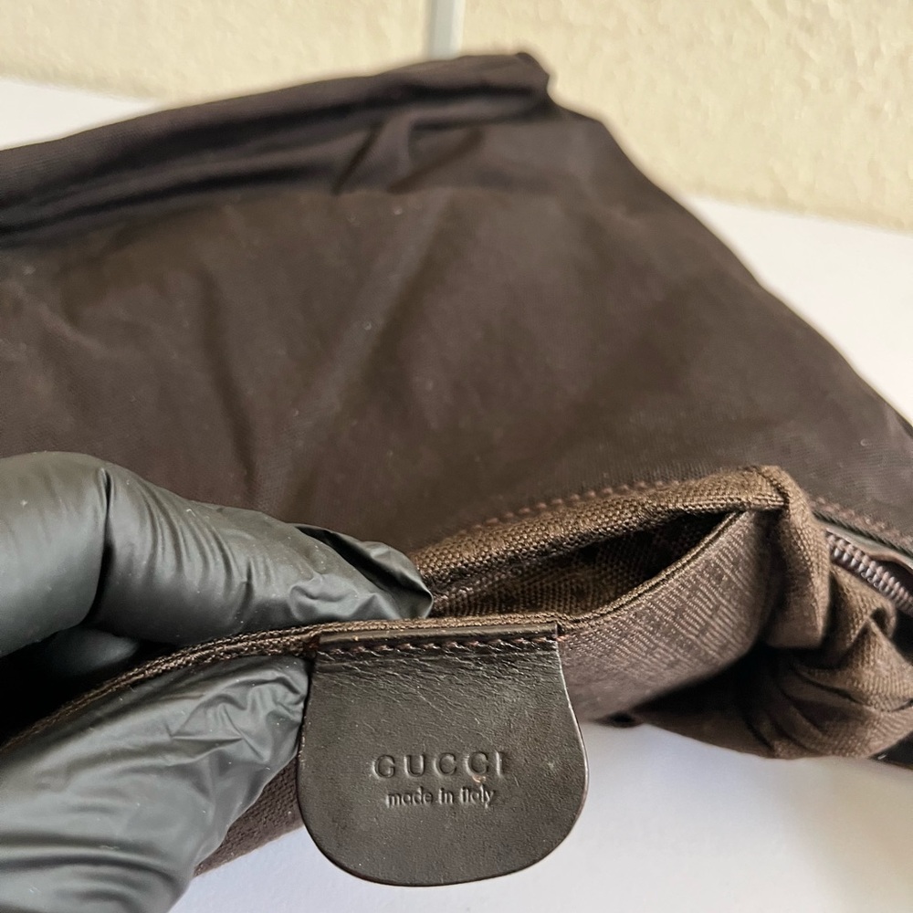 Gucci vintage brown small cloth hobo bag - Picture 2 of 13